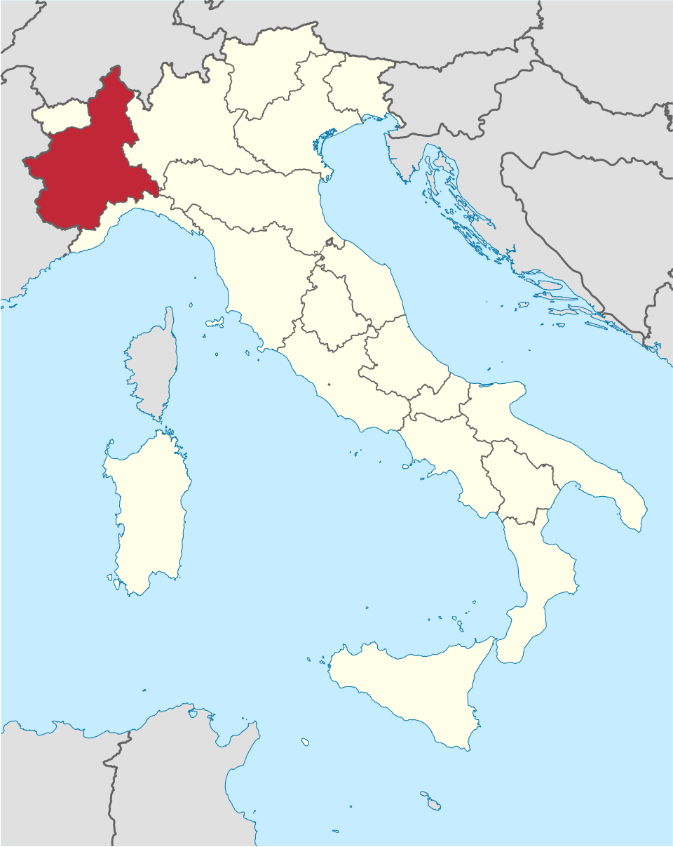 Carte du Piémont — Piémont